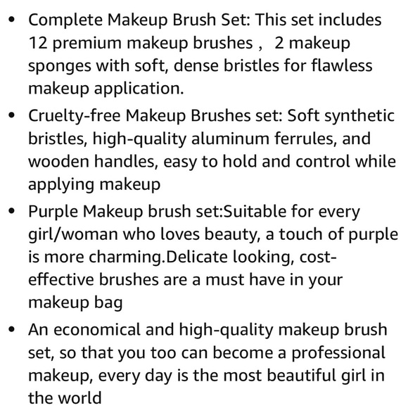 Makeup Brush Set with blending Sponges - Picture 9 of 10
